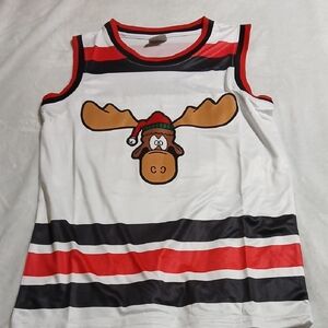 Uniqlo Adult  Tank Top with Moose Design - Red, Black, White